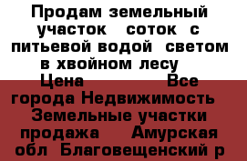 Продам земельный участок 6 соток, с питьевой водой, светом  в хвойном лесу . › Цена ­ 600 000 - Все города Недвижимость » Земельные участки продажа   . Амурская обл.,Благовещенский р-н